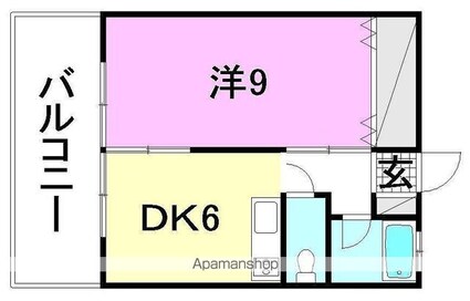 ピカデリーサーカス山越[1DK/30m2]の間取図