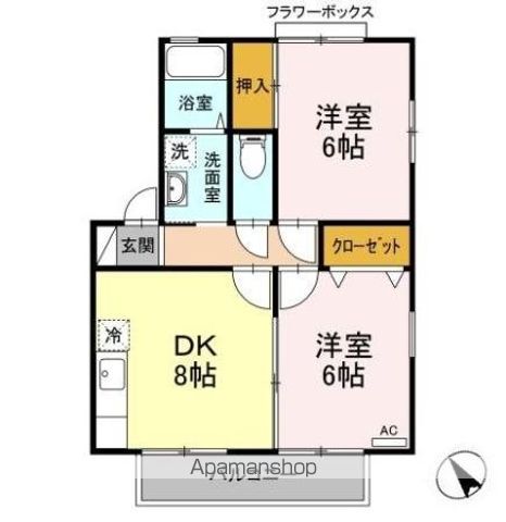 立川市砂川町のアパートの間取り