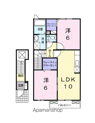ガーデンハウスＳ・Ｋ　Ⅱ[2LDK/54.85m2]の間取図