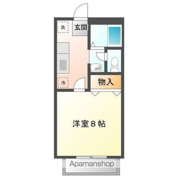 ひまわりハイツ[1K/27.08m2]の間取図