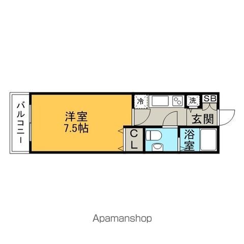 【福岡市博多区住吉のマンションの間取り】