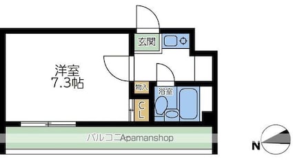 スワースモア[1K/19.28m2]の間取図