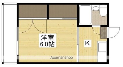 第６タナカビル[1K/19.4m2]の間取図