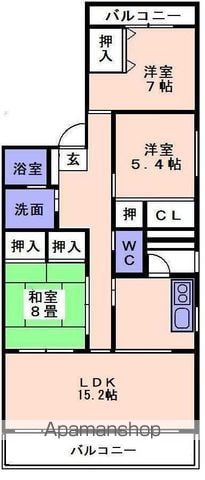 プレジール道後の間取り写真