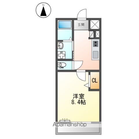 岐阜市黒野のアパートの間取り