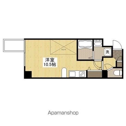 広島県広島市南区金屋町[1R/26.13m2]の間取図