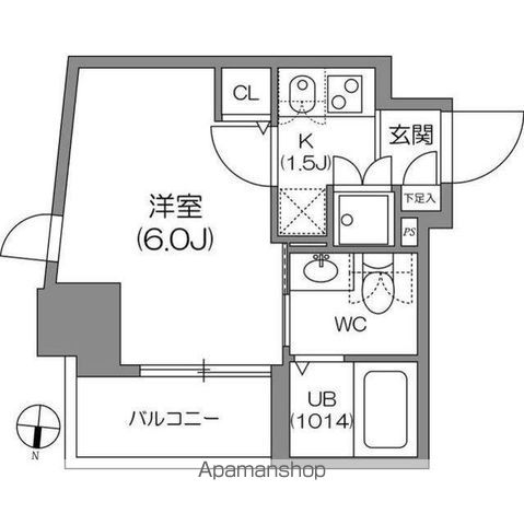 【中野区本町のマンションの間取り】