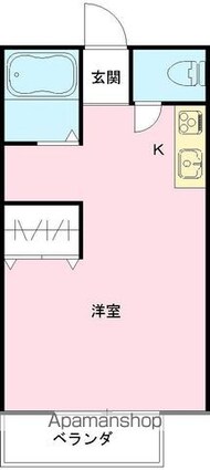 カーサドマーニ[1K/23.19m2]の間取図