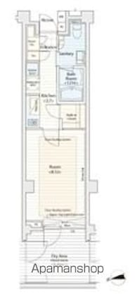 カスタリア市ヶ谷[1K/30.4m2]の間取図