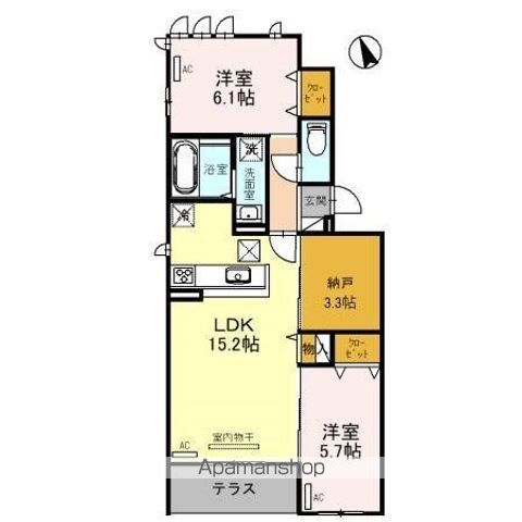 ベルフィールド西京極 西棟の間取り写真
