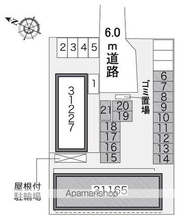 レオパレスルーチェＳＫＹ[1K/28.02m2]の配置図