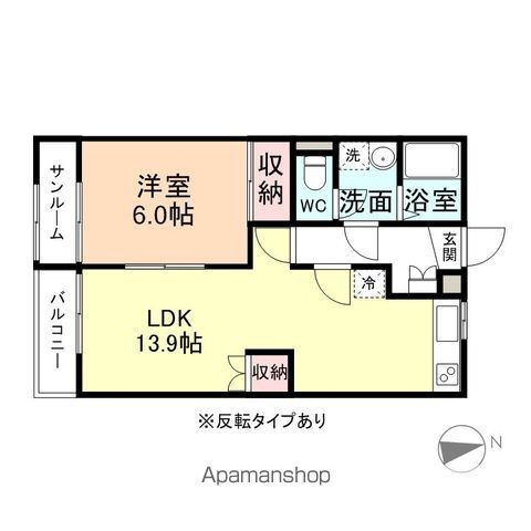 富山地鉄本線 東新庄駅 徒歩13分 3階建 築31年の間取り写真