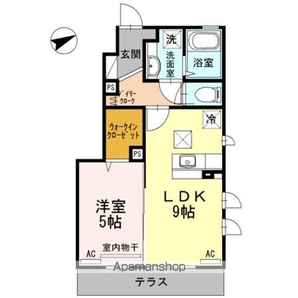 エルサ浜田山[1LDK/36.94m2]の間取図