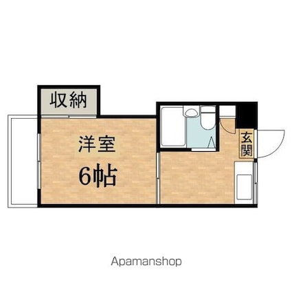 グリーンハイム多摩[1K/20.15m2]の間取図
