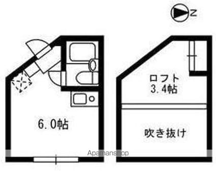 東京都練馬区旭丘２丁目[1R/11.84m2]の間取図
