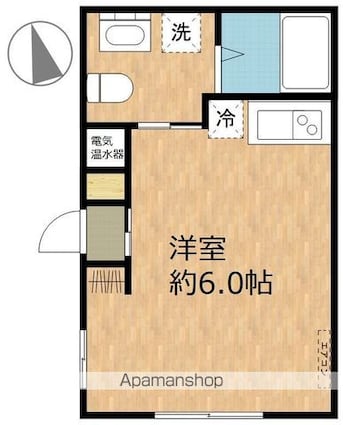 スカイヒルズ戸越公園[1K/16.92m2]の間取図