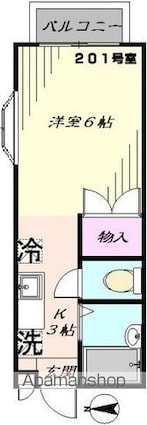 ヨークつつじヶ丘[1K/19.87m2]の間取図