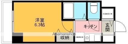 ベルメゾンシラトリ[1K/19.76m2]の間取図