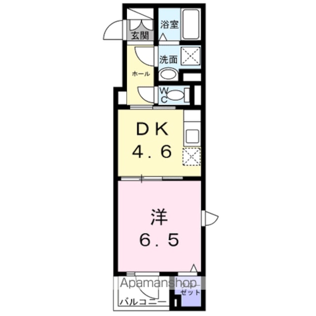 カーサ　ミルテ[1DK/30.28m2]の間取図