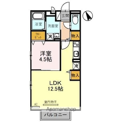ｆｅｌｉｃｅ　（フェリーチェ）[1LDK/41.68m2]の間取図