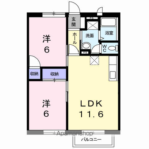 【プリオール実丸Ａの間取り】