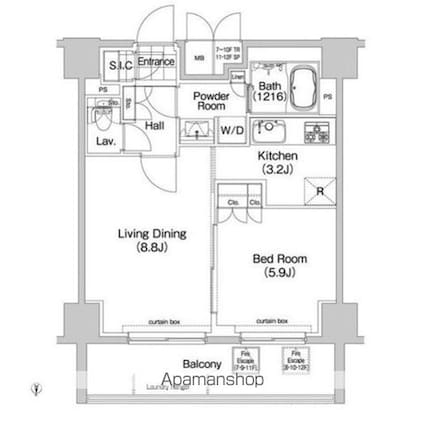 コンフォリア春日富坂[1LDK/42.94m2]の間取図