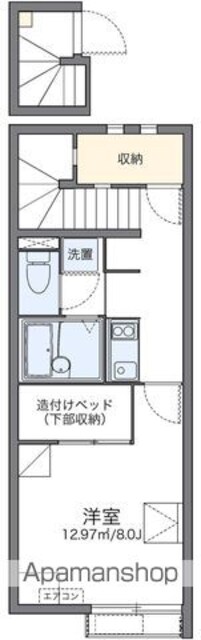 レオネクストレプロットⅢ[1K/28.02m2]の間取図
