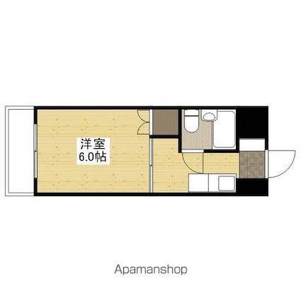 舟入　松尾ビル[1K/17.6m2]の間取図