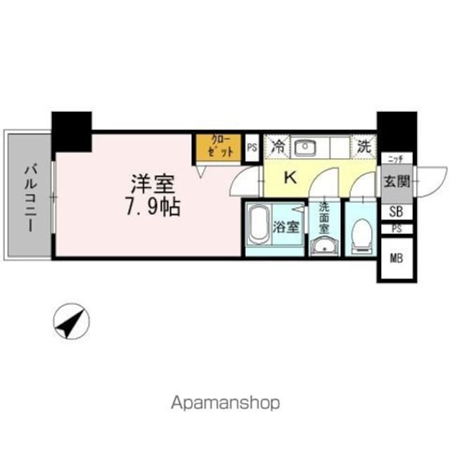 ＪＰ　ｎｏｉｅ　早稲田[1K/25.25m2]の間取図