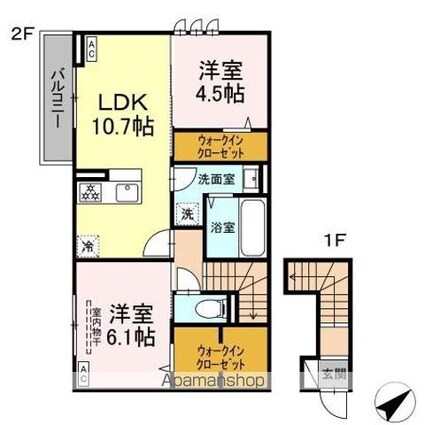 Ｌｅ　Ｃｌａｉｒ[2LDK/59.87m2]の間取図