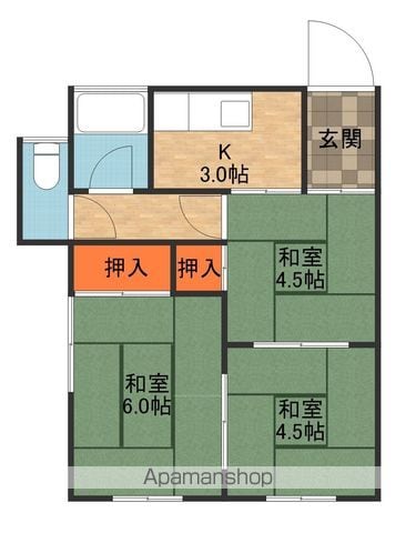 山城荘の間取り写真