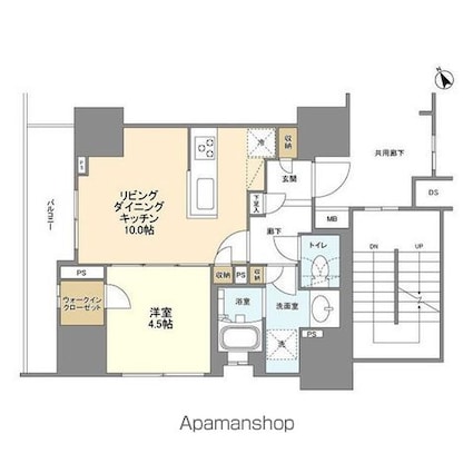 ＢＬＥＳＳ蔵前[1LDK/41.5m2]の間取図