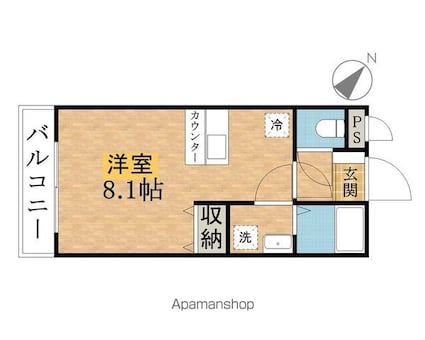 グレイスヴィラ[1R/27m2]の間取図