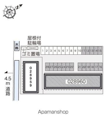 レオパレスソフィア　Ｂ[1K/23.6m2]の配置図