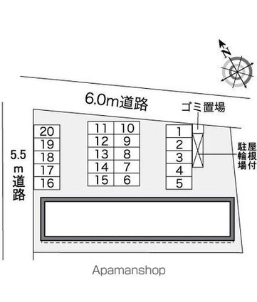 レオパレスリヴェールⅡ[1K/28.15m2]の配置図