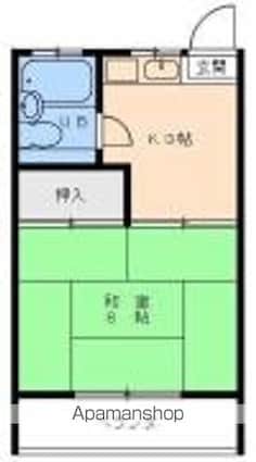 コーポ中央[1K/19.44m2]の間取図