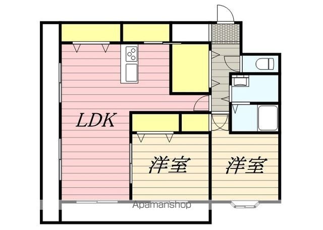 サムソンコート[2LDK/63.18m2]の間取図