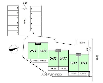 フローランス[2LDK/73.5m2]の配置図