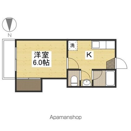 岡山県倉敷市四十瀬[1K/23m2]の間取図