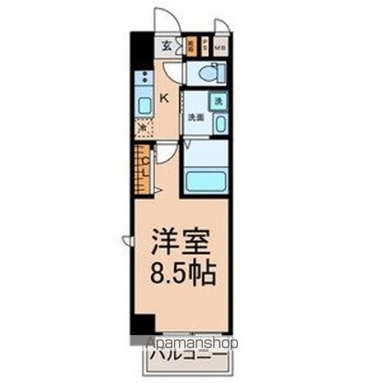エントピア桜山[1K/27.45m2]の間取図