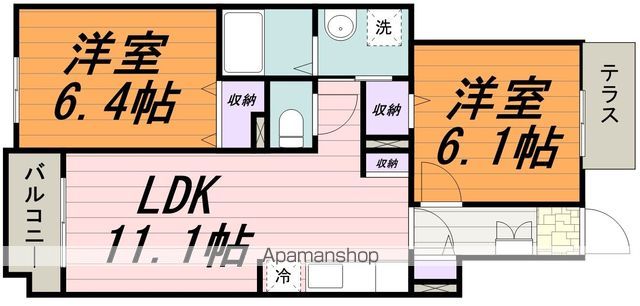 松戸市古ケ崎のアパートの間取り