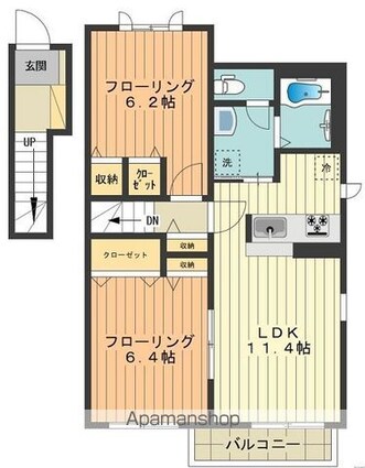 セリシール[2LDK/59.75m2]の間取図