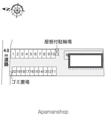 レオパレス康浜舎[1K/20.81m2]の配置図