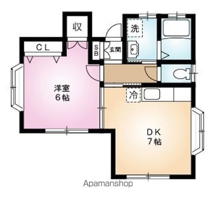 ハウス・ワイティ[1DK/34.37m2]の間取図