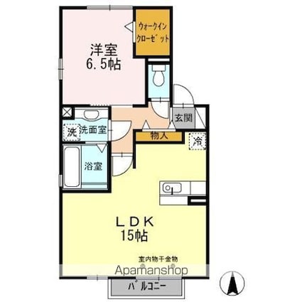 ドマーニ[1LDK/50.4m2]の間取図