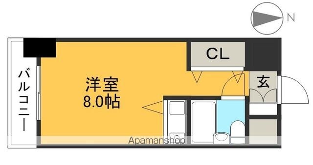 高知県高知市知寄町３丁目[1R/19m2]の間取図