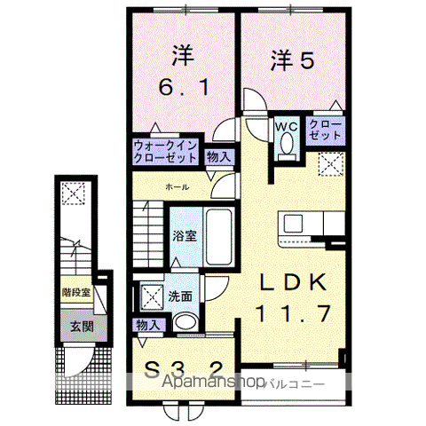 ラポールの間取り写真