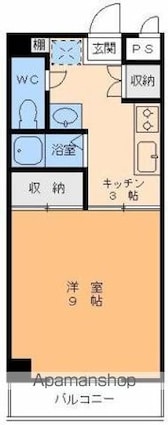 エンブレム山越[1K/26m2]の間取図