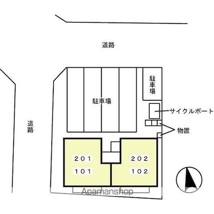 シェリー　西谷[1LDK/45.45m2]の外観2