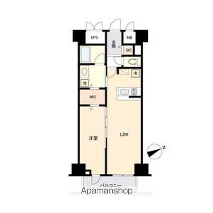 グランルクレ新栄ウエスト（旧ロイジェント新栄Ⅲ）[1LDK/46.71m2]の間取図